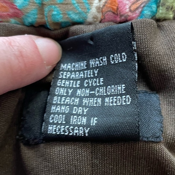 Vintage Paisley Side Buckle Skirt 14 Fairy Gauzy Boho Y2K Whimsical Dainty Artsy - Picture 6 of 8